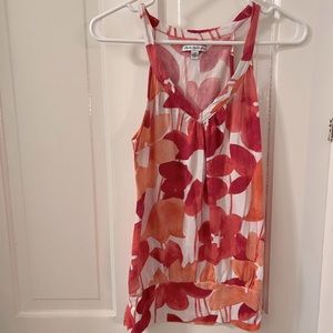 American Eagle coral floral pattern tank, size S